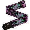 imageDAddario Guitar Strap  Acoustic ampamp Electric Guitar Accessories  Eco Leather Ends  Vintage Lizard Green ampamp Pink