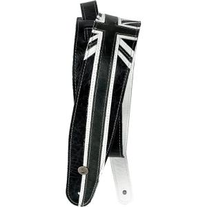 imageDAddario Accessories Leather Guitar StrapUnion Jack Black  White