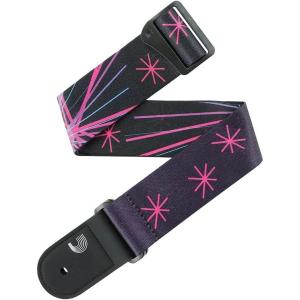 imageDAddario Outrun Polyester Guitar Strap Neon Stars
