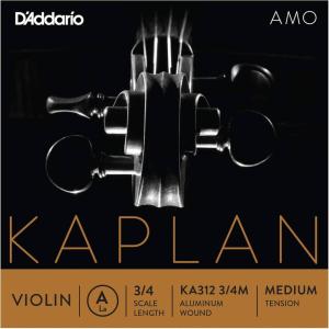 imageDAddario Kaplan Amo Violin Strings  Full Set  KA310 34M  Violin Strings  34 Scale Medium TensionA String