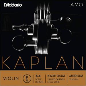 imageDAddario Kaplan Amo Violin Strings  Full Set  KA310 34M  Violin Strings  34 Scale Medium TensionE String