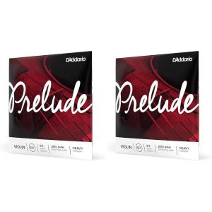 imageDAddario Prelude Violin String Set 44 Scale Heavy Tension  J810 44H  Solid Steel Core Warm Tone Economical and Durable  Educators Choice for Student Strings  1 Set Pack of 2