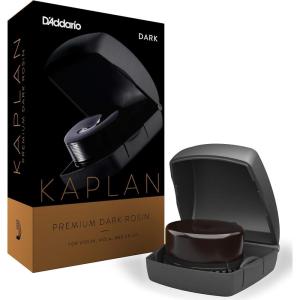 imageDAddario Violin Rosin  Cello Rosin  Kaplan Premium Dark Rosin with Case for Violin Viola Cello  For Horsehair or Synthetic BowsDark
