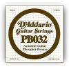 imageDAddario PB022 Phosphor Bronze Wound Acoustic Guitar Single String 022032 gauge