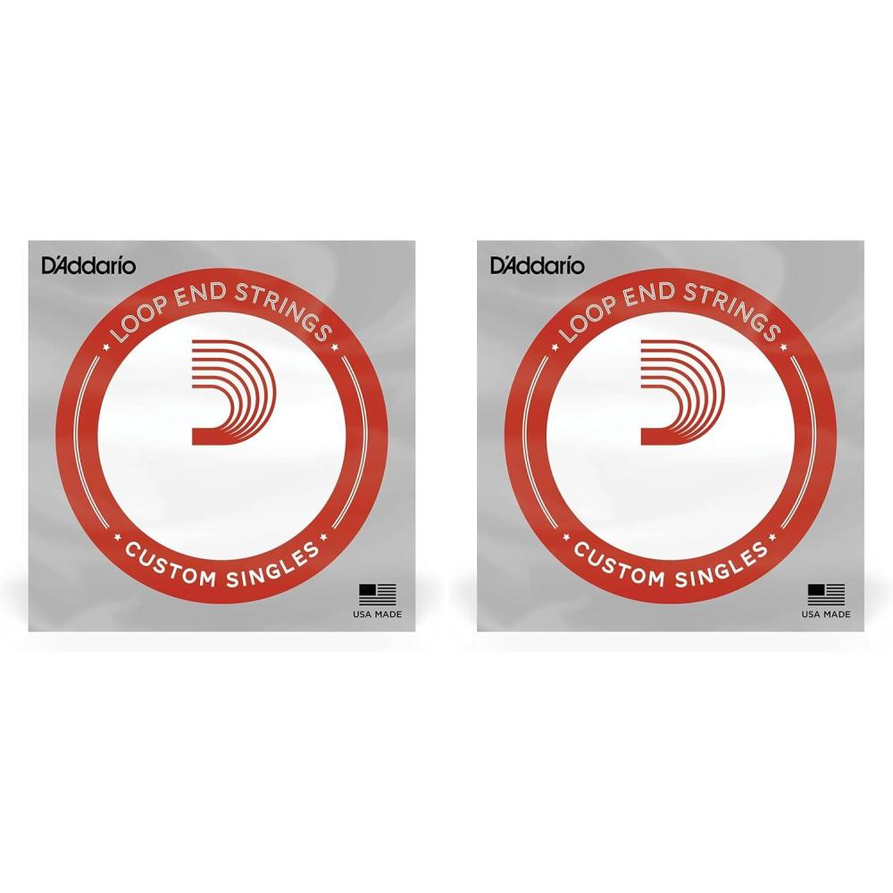 imageDAddario LE010 Plain Steel Loop End Single String 010016 guage Pack of 2