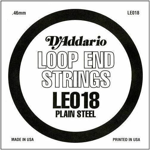 imageDAddario LE010 Plain Steel Loop End Single String 010018 guage