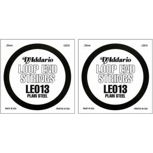imageDAddario LE010 Plain Steel Loop End Single String 010013 guage Pack of 2